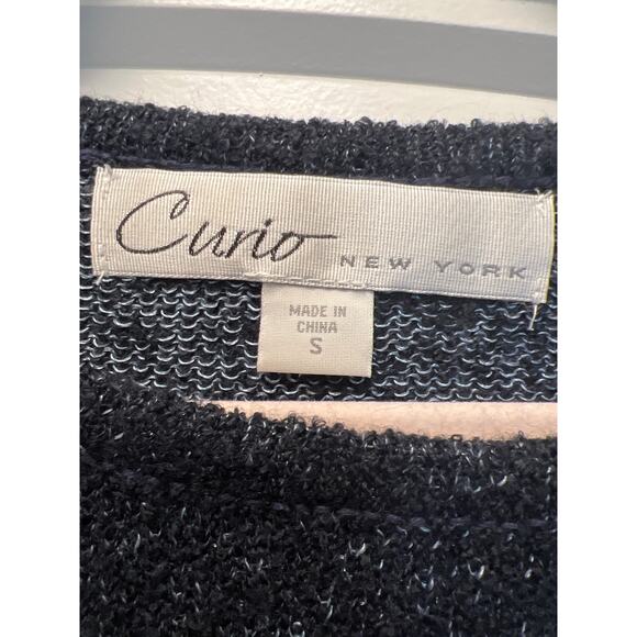 Curio New York Women’s 3/4 Sleeve Crew Neck Soft Pullover Sweater Size S Black - Picture 2 of 6